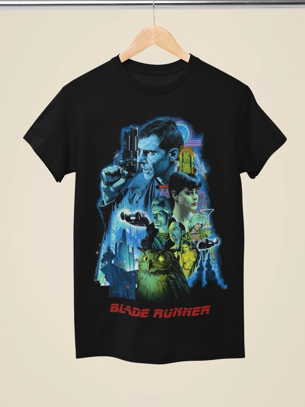 Gildan Black Blade Runner Collage Graphic Tee